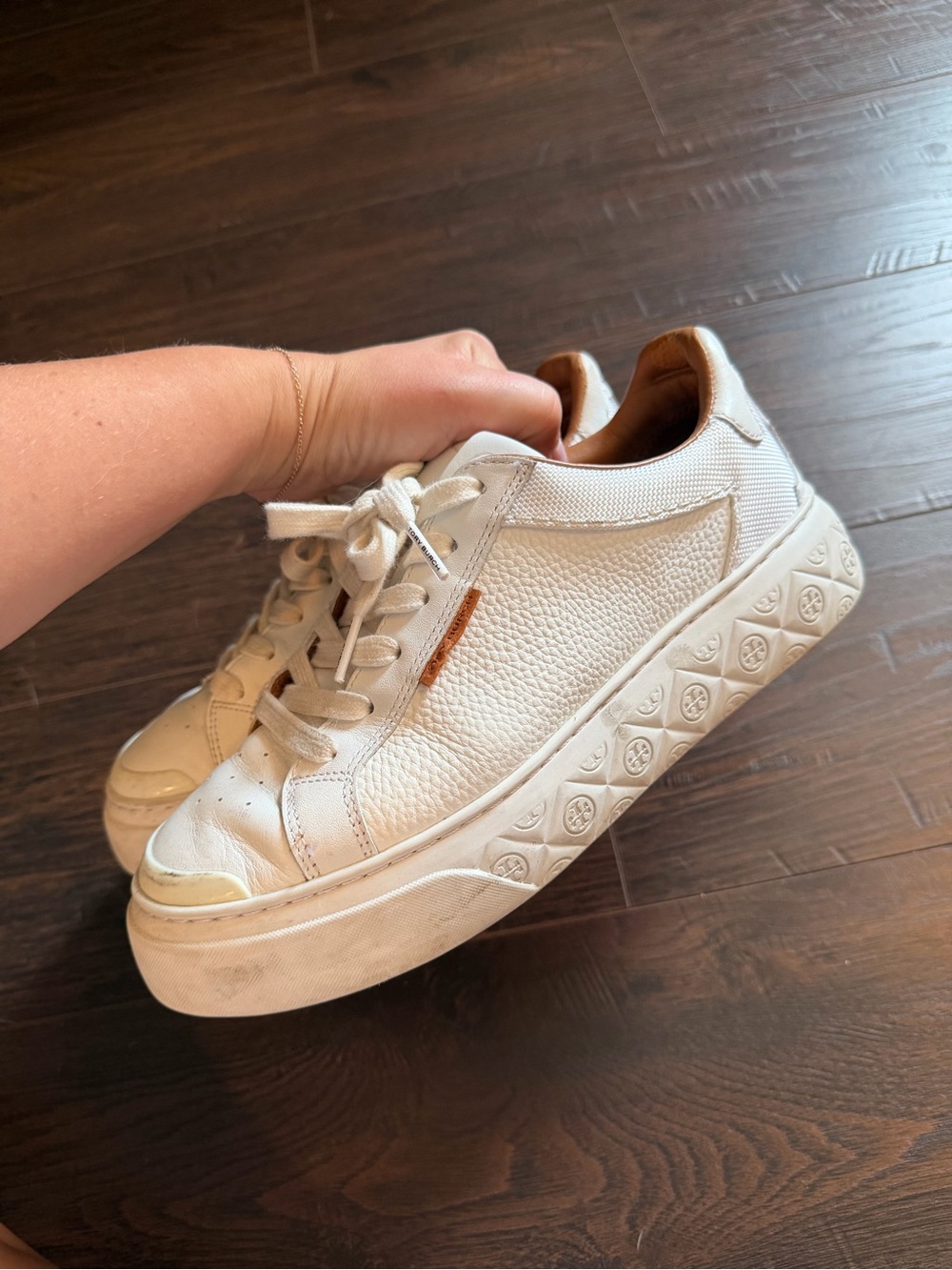 Tory Burch Leather Lady Bug Platform Sneaker